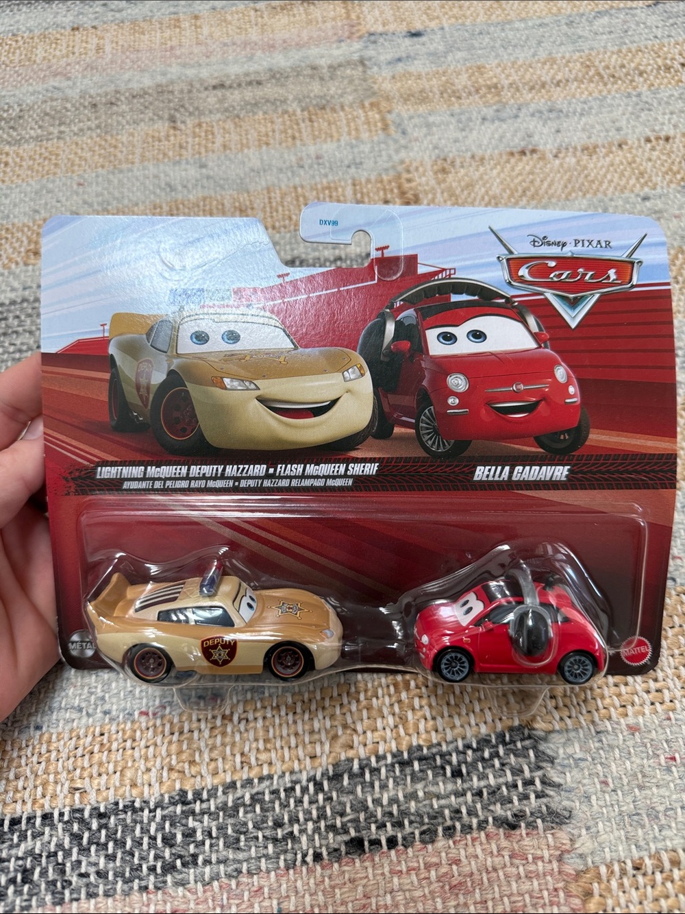 NWT Disney Cars on the Road Bella Cadavre & McQueen Sheriff die-cast 2 pack